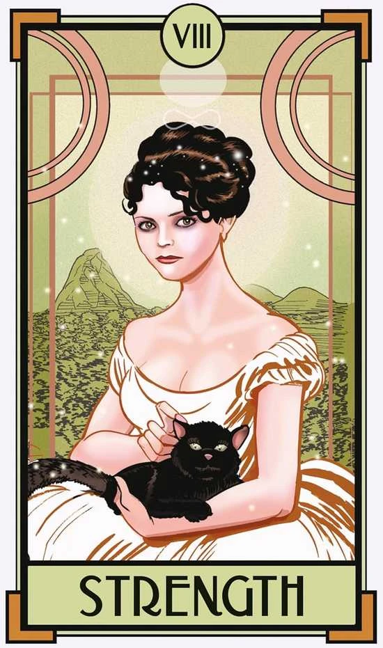 Insight Editions Taro kortų rinkinys - Christina Ricci Katė Pilna Vorų 78 Kortos 128 Puslapių Gidas