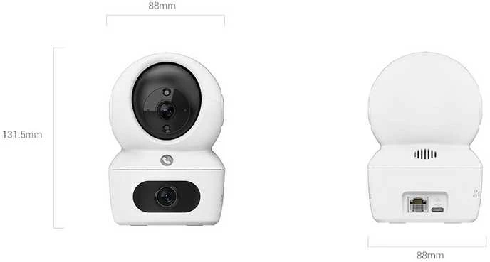 EZVIZ CS-H7C vidaus valdoma ir kryptinė kamera (4 MP + 4 MP, dviejų lęšių)