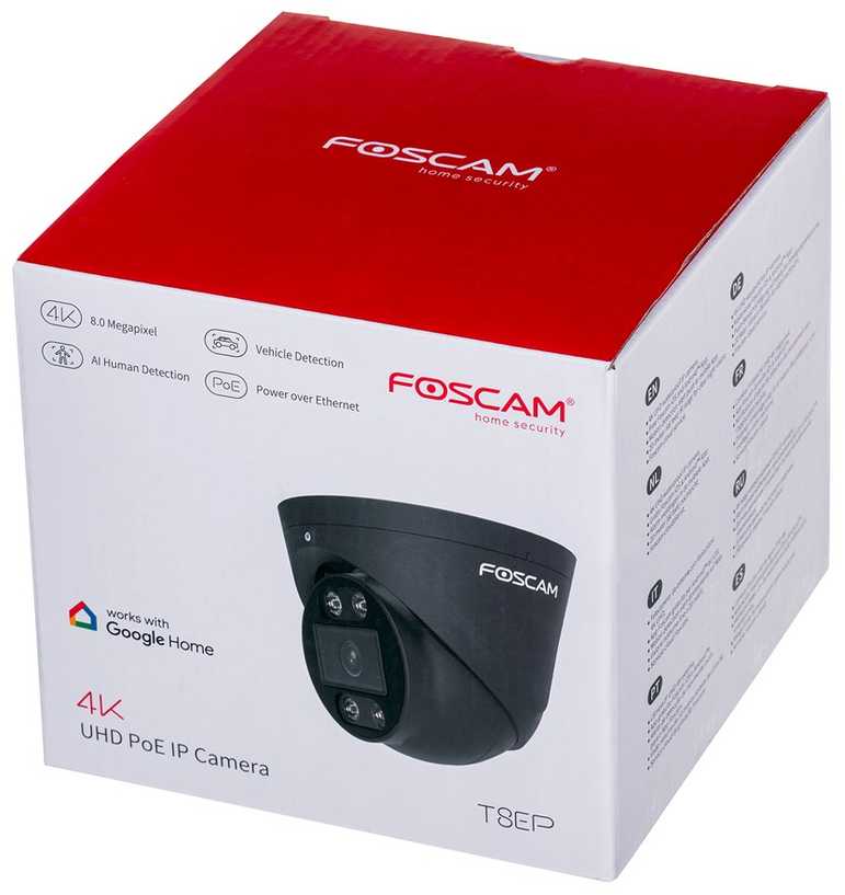 FOSCAM T8EP 8MP POE IP Camera Juodas