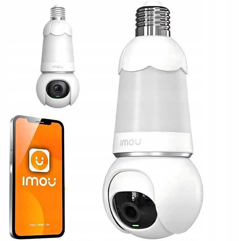 2in1 lemputė ir 360° lauko kamera WiFi IMOU lemputės kamera 5MP