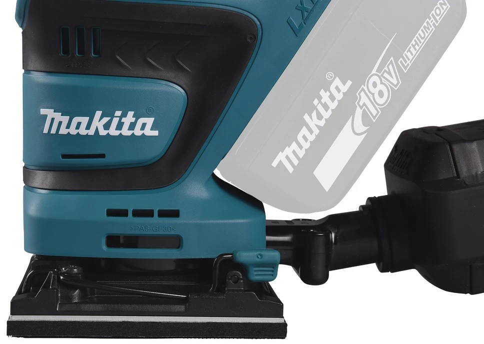 MAKITA akumuliatorinis ekscentrinis šlifuoklis DBO480Z 18V 93x185mm be akumuliatoriaus ir kroviklio