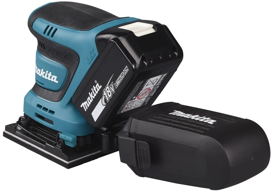 MAKITA akumuliatorinis ekscentrinis šlifuoklis DBO480Z 18V 93x185mm be akumuliatoriaus ir kroviklio