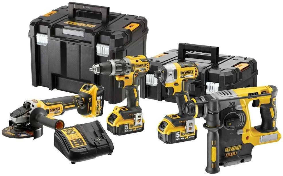 Dewalt akumuliatorinių įrankių rinkinys DCK422P3T 18V (DCH273+DCD796+DCF887+DCG405+3x5.0Ah)