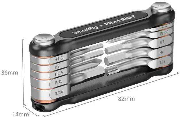 SmallRig 4814 x FILM RIOT 10-in-1 Folding Wrench Set with Multiple Angle Positioning Žalias