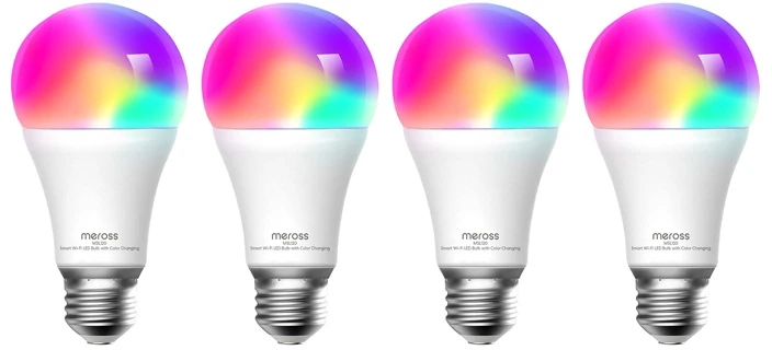 „Meross MSL120“ išmanioji „WiFi“ LED lemputė („HomeKit“) (keturių vienetų pakuotė)
