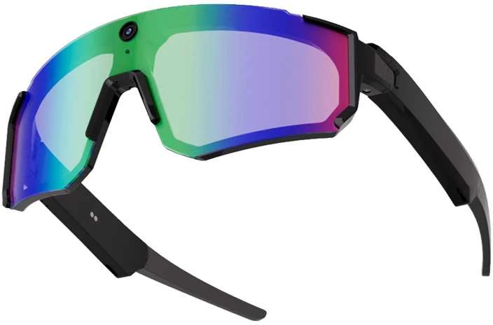 Colmi V06 AI Sports Sunglasses (Juodas with Mėlyna Lenses)