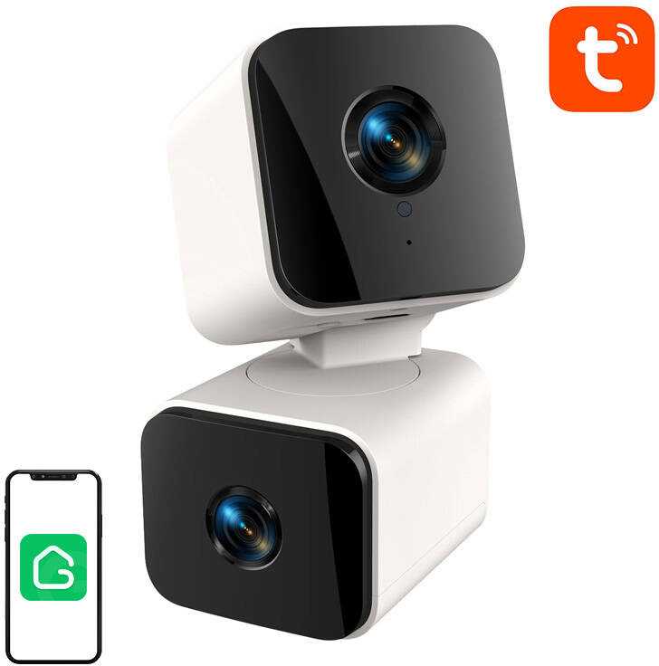 Gosund PC12 išmanioji dviguba WiFi kamera (1920 x 2160 H.265, Tuya)