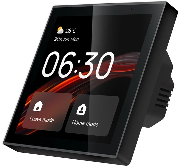 Moes Išmanių namų TUYA valdymo panelė, LCD, Wi-Fi, su ZigBee bridge, montuojama sienoje, juoda