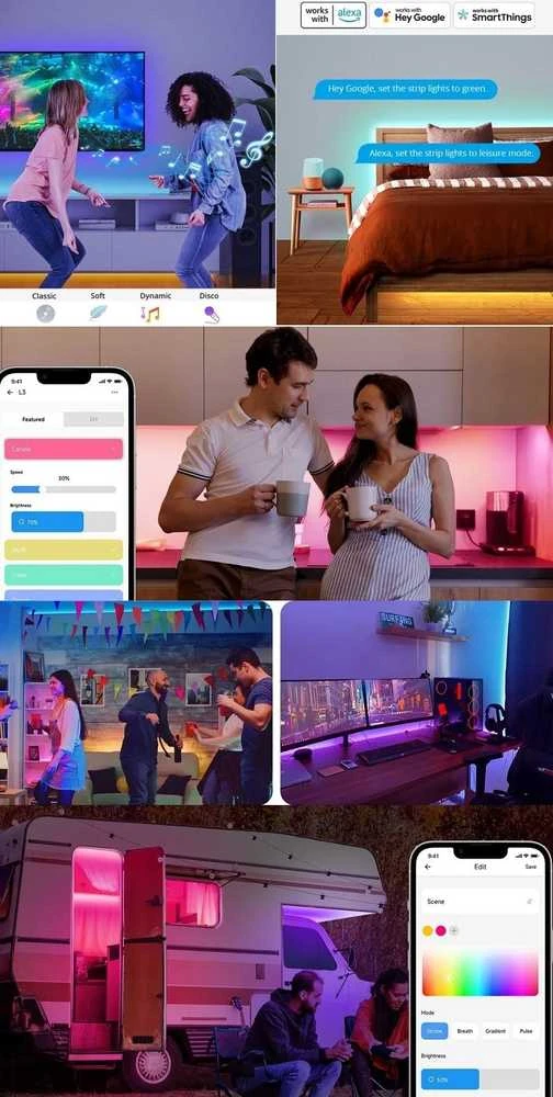 Sonoff L3 RGB Wifi Led juostos komplektas 5 m