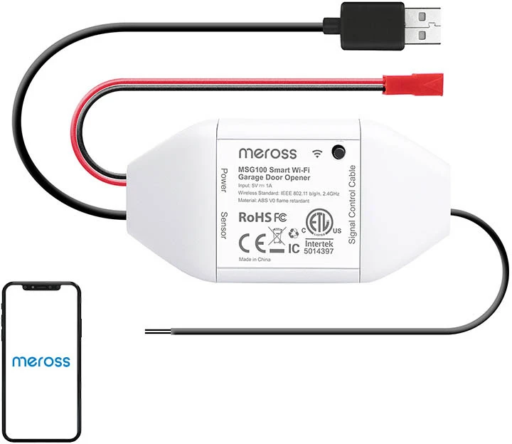 Meross MSG100HK išmanus garažo vartų valdiklis veikiantis su Apple Homekit