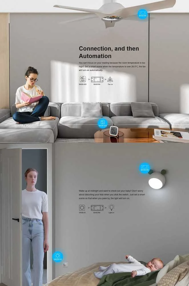 Sonoff BASICR4 Wifi + Bluetooth 10A relė