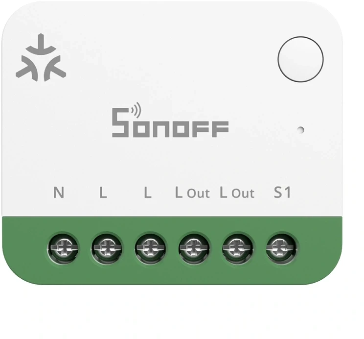 Išmanusis Jungiklis - SONOFF MINI-1GSP Wi‑Fi Matter Balta/Žalia