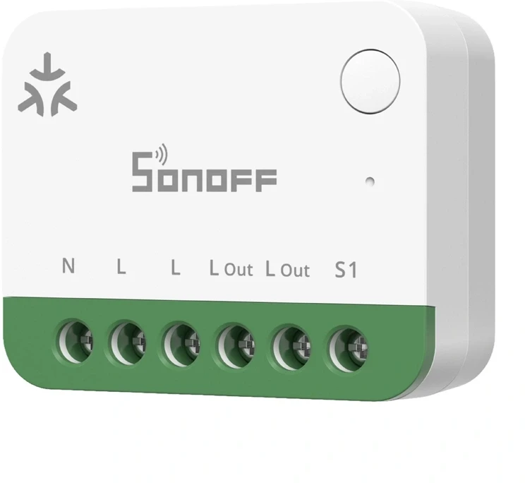 Išmanusis Jungiklis - SONOFF MINI-1GSP Wi‑Fi Matter Balta/Žalia