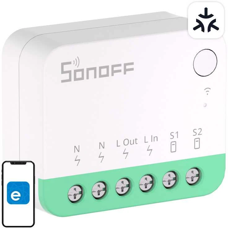 Sonoff MINI R4M Wifi relė suterinama su Matter (MINIR4M)