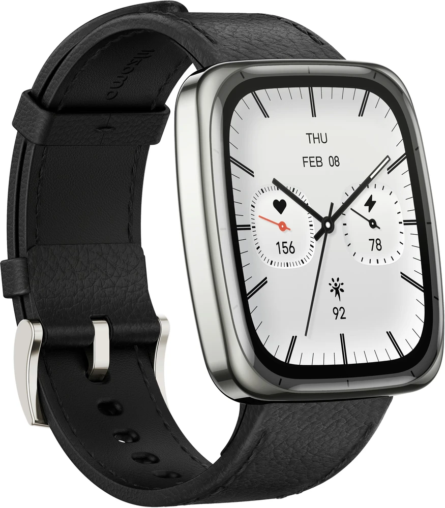 Išmanusis laikrodis Amazfit Active 2 Square, Juodas, su papildomu oranžiniu dirželiu