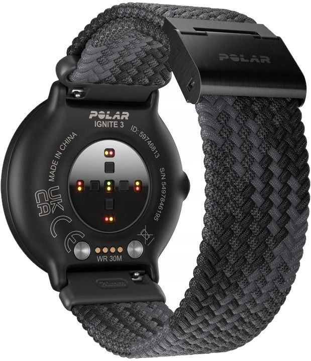 Išmanusis laikrodis Fitneso Apyrankė - Polar Ignite 3 S-L Juoda/Juoda Pintinė