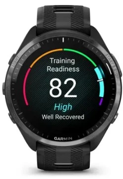 Garmin Išmanusis laikrodis Forerunner® 965, Pilkos anglies spalvos korpusas su juodos ir pilkos spalvų dirželiu