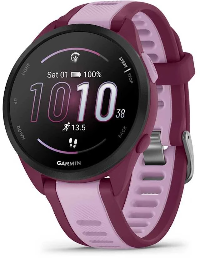 Išmanusis laikrodis Garmin Forerunner® 165 Music Uogų / alyvinės spalvos
