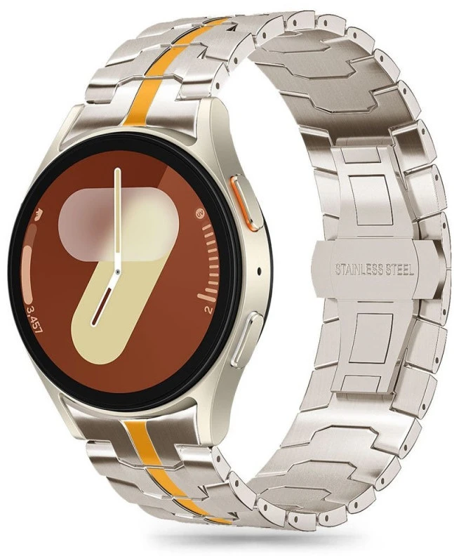 „Tech-Protect“ nerūdijančio plieno apyrankė „Samsung Galaxy Watch 4/5/5 Pro / 6/7 / FE“ – titano