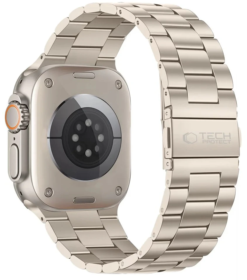 Laikrodžio dirželis - Tech-Protect nerūdijančio plieno „Apple Watch“ 44/45/46/49 mm žvaigždžių švytėjimo spalvos