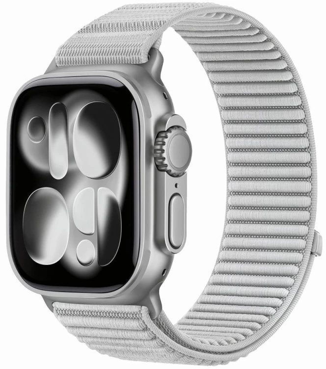 Laikrodžio dirželis - Tech-Protect NylonLoop Apple Watch 44/45/46/49 mm šviesiai pilkas