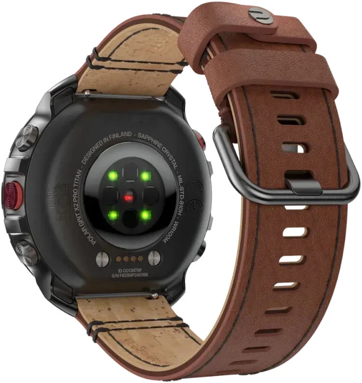 Išmanusis laikrodis - Polar Grit X2 Pro Titan M/L, Rudeninė Oda
