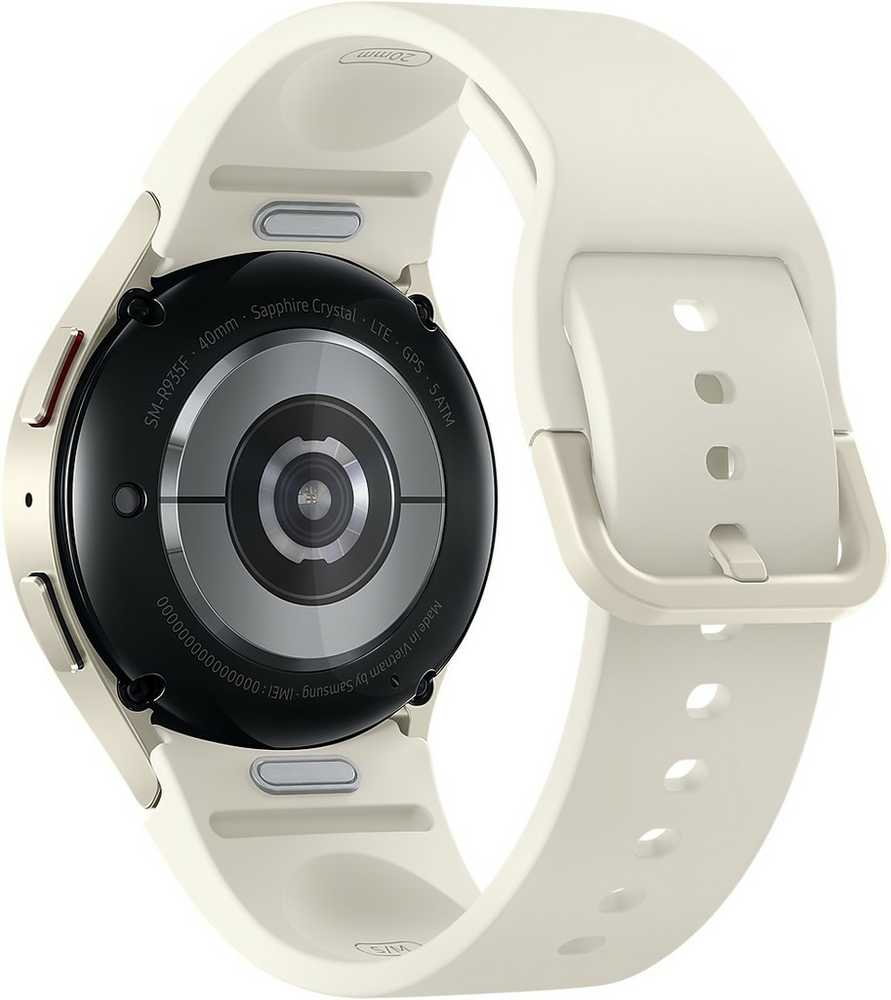 Išmanusis laikrodis Samsung Galaxy Watch 6 BT, 40 mm, auksinės spalvos korpusas su kreminės spalvos dirželiu