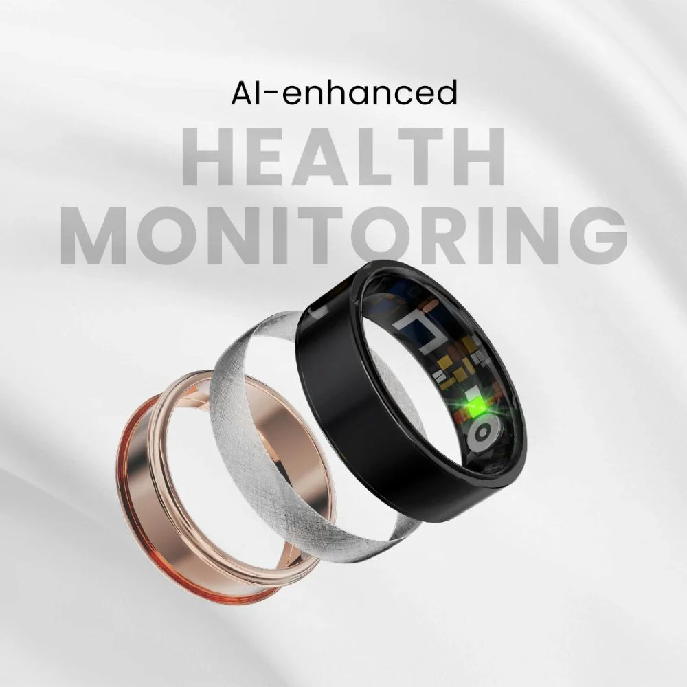 Išmanusis laikrodis Shenzhen Išmanusis Žiedas - HiFuture Ring2 56mm, Širdies Ritmo ir Miego Stebėjimas, 100m Atsparus Vandeniui, Rožinė Auksinė