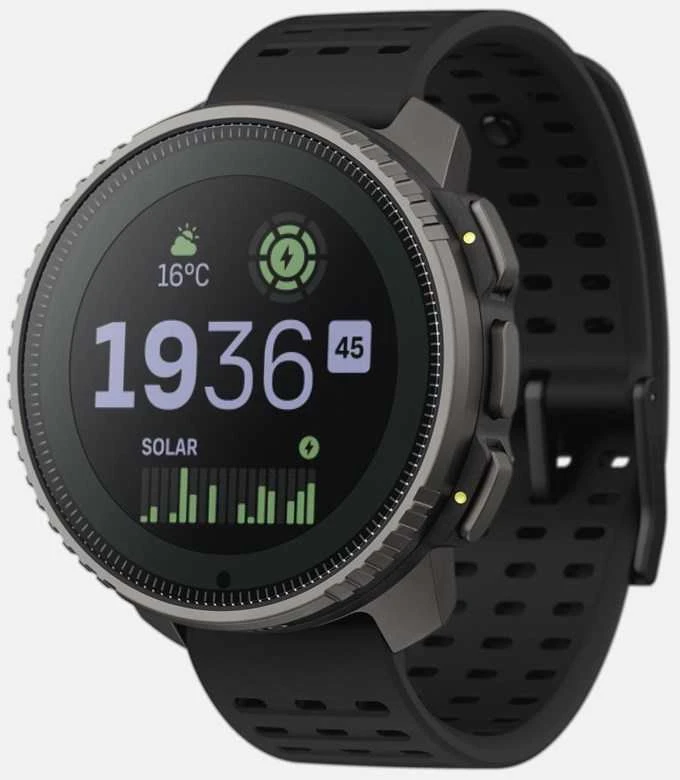 Išmanusis laikrodis Suunto Vertical Titanium Solar, Titano spalvos korpusas su juodos spalvos dirželiu