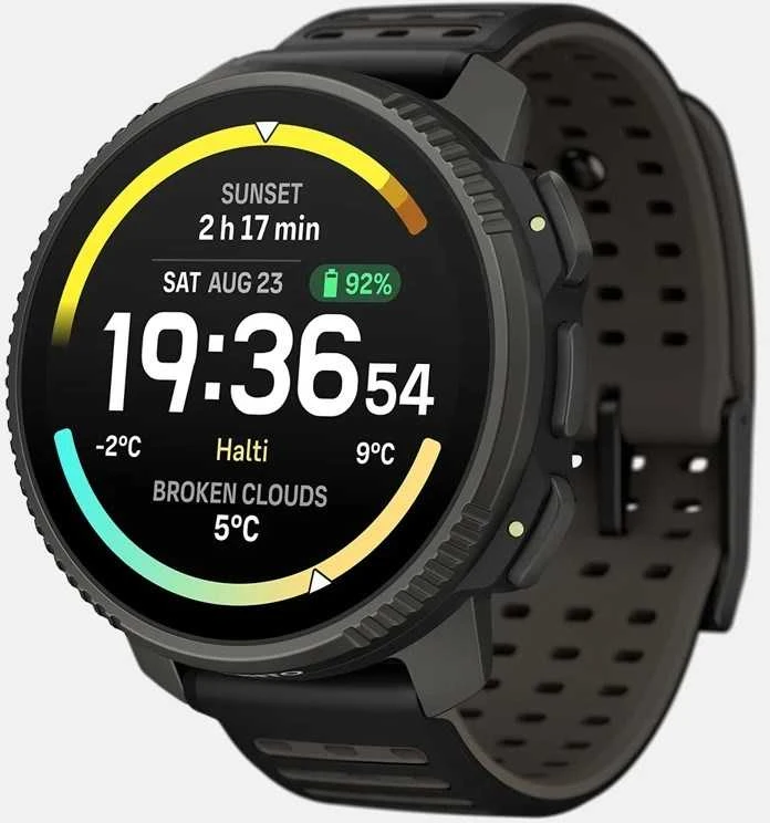 Išmanusis laikrodis SUUNTO VERTICAL 2 TITANIUM Juodas sportinis laikrodis