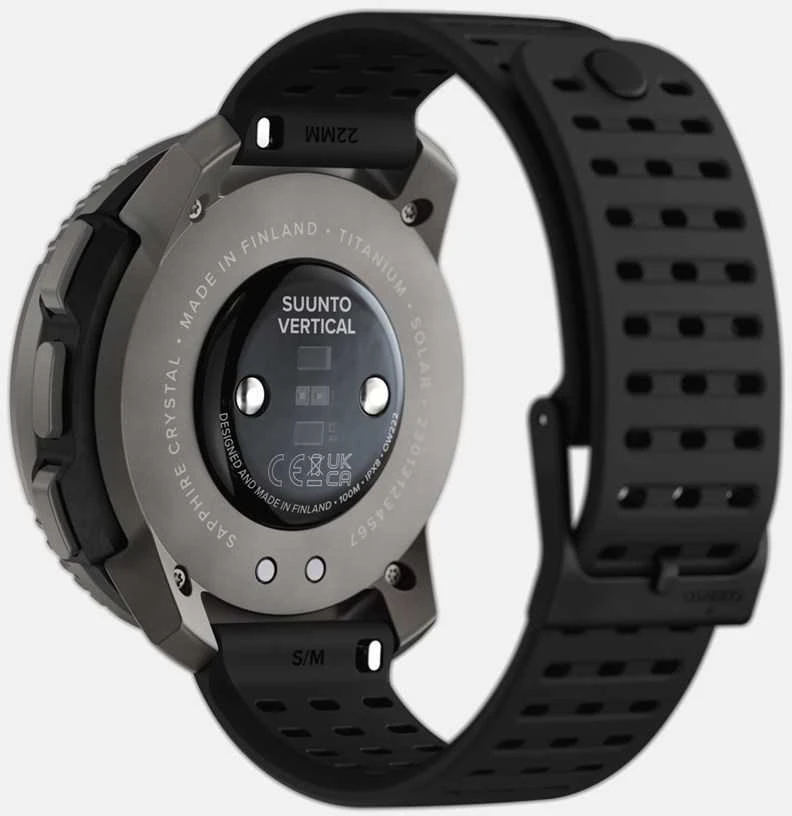 Išmanusis laikrodis Suunto Vertical Titanium Solar, Titano spalvos korpusas su juodos spalvos dirželiu