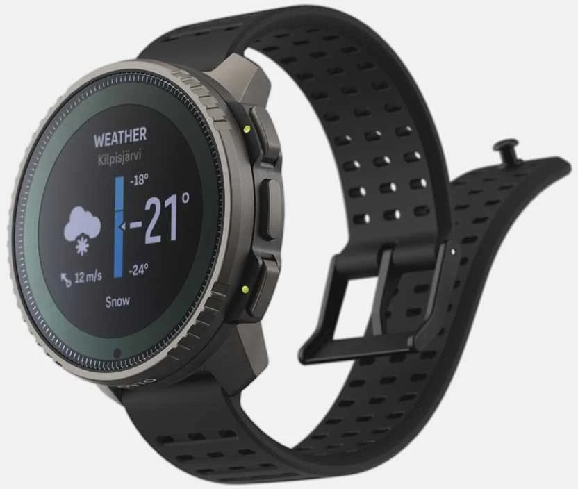 Išmanusis laikrodis Suunto Vertical Titanium Solar, Titano spalvos korpusas su juodos spalvos dirželiu
