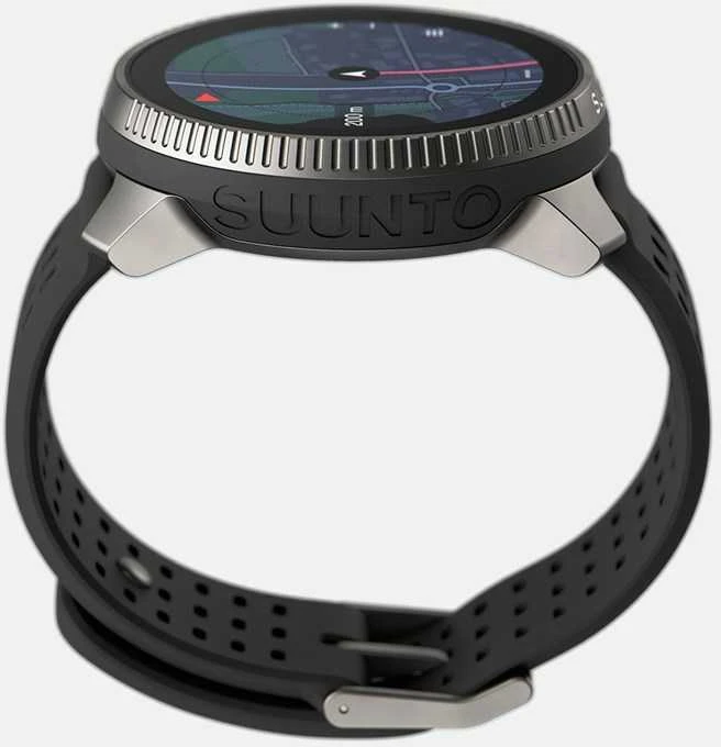 Išmanusis laikrodis Suunto Race Titanium Charcoal, Tamsiai pilkos spalvos korpusas su juodos spalvos dirželiu