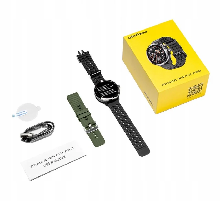 Išmanusis laikrodis - Ulefone Armor Watch Pro 1,5 colio AMOLED Žalias juodas