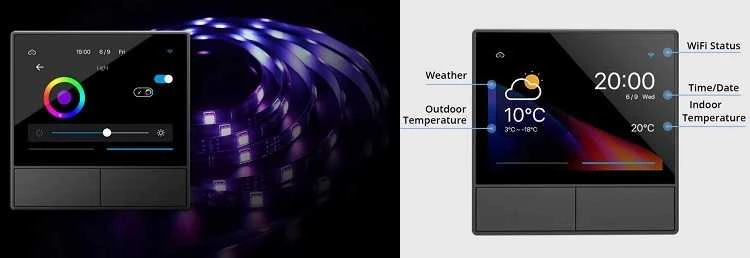 Sonoff NSPanel išmanusis WiFi sieninis jungiklis su LED valdymo skydeliu termostatu ir jungiklio funkcijomis