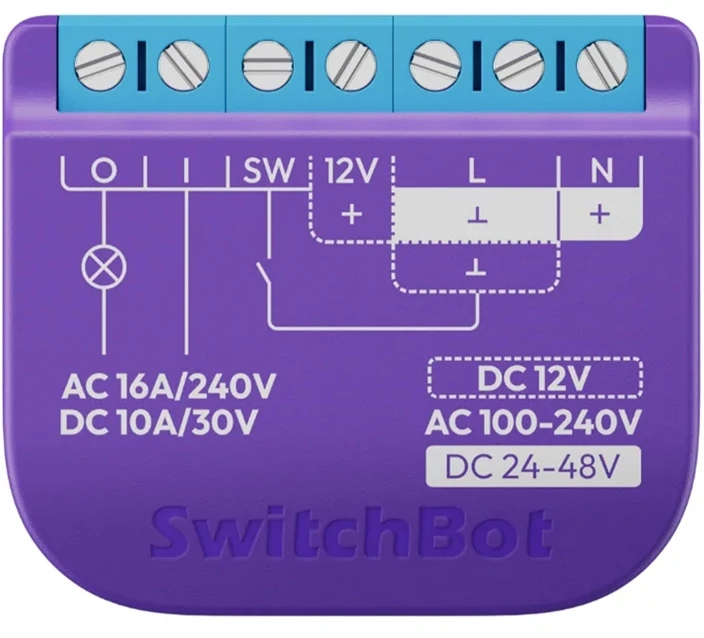 Išmanusis SwitchBot Relay Switch 1 su beįtampiu kontaktu