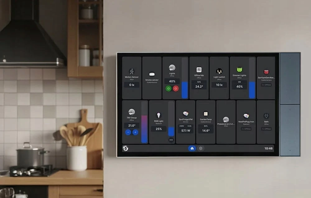 Panel sterowania 10.1” Shelly Wall Ekranas XL WiFi/BLU (pilka)