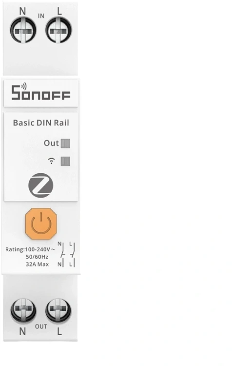 SONOFF Basic ZB1GSP išmanioji Zigbee DIN bėgelio relė 32A