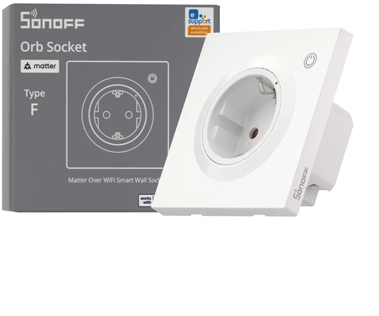 Inteligentne gniazdko ścienne Sonoff WS01TPF-E WiFi (typ F)