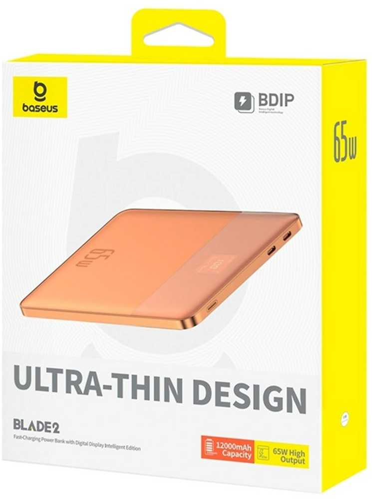 Baseus Blade2 - 12,000 mAh power bank (oranžinis)