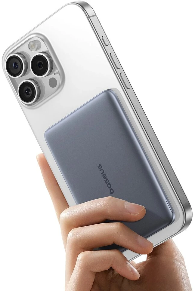 Baseus PicoGo AM41 ultra-slim magnetic 5000 mAh 20W pilka