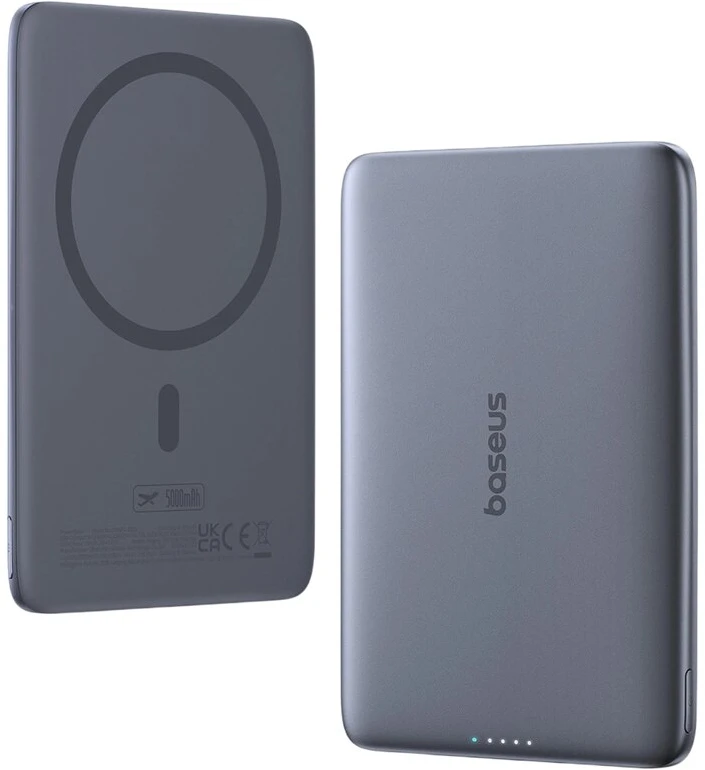 Baseus PicoGo AM41 ultra-slim magnetic 5000 mAh 20W pilka