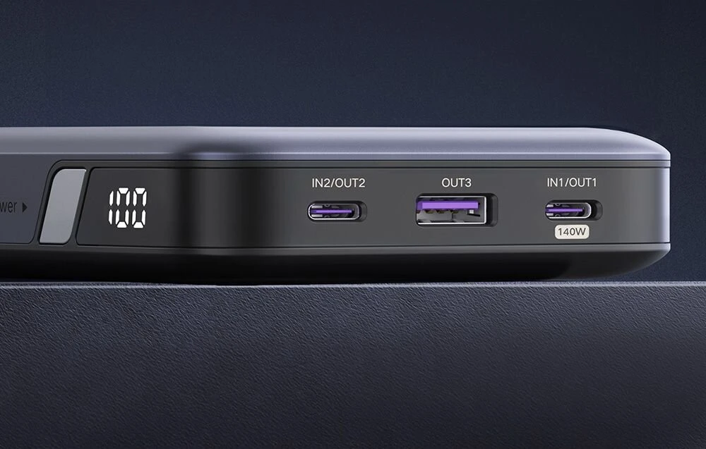 Nešiojamas įkroviklis UGREEN Powerbank 145W nešiojamajam kompiuteriui - 3 jungtys / 25000mAh