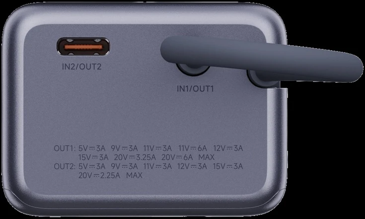 „Xiaomi 165W Power Bank“ (integruotas laidas) | 10000 mAh | USB-C | Pilka