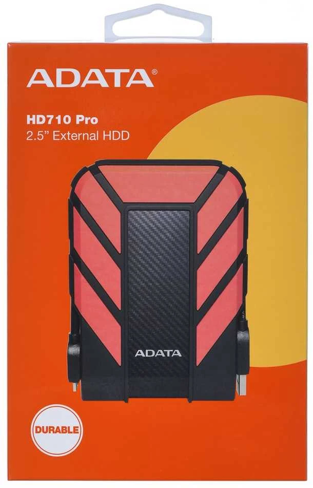 ADATA HD710P 1000 GB, 2.5", USB 3.1 (atgal suderinama su USB 2.0), Raudona
