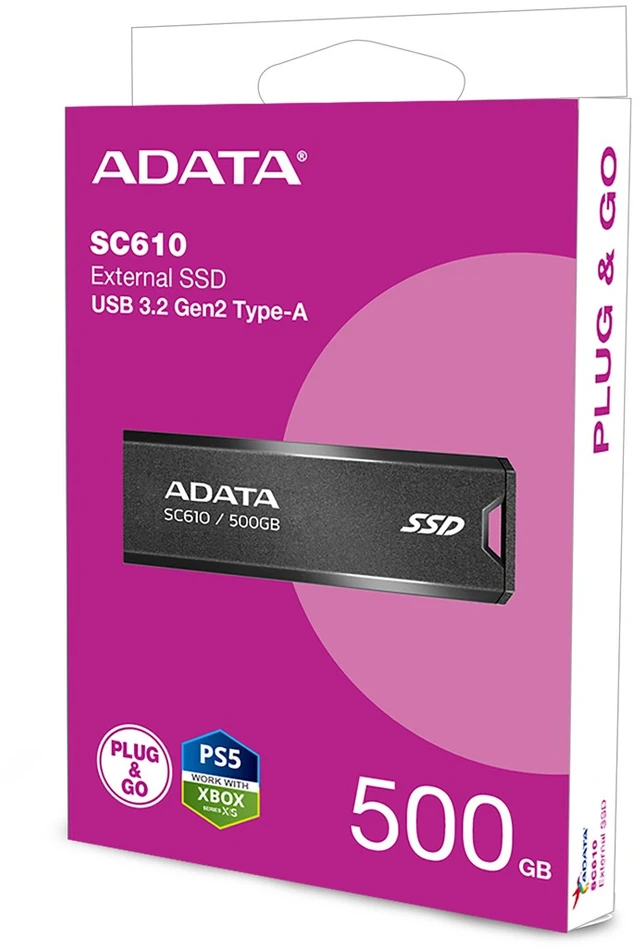 Išorinis kietasis diskas Adata SC610 500GB SSD