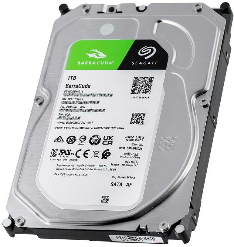 Kietasis diskas SEAGATE Desktop Barracuda 7200 1TB HDD 7200rpm SATA 3,5 colio