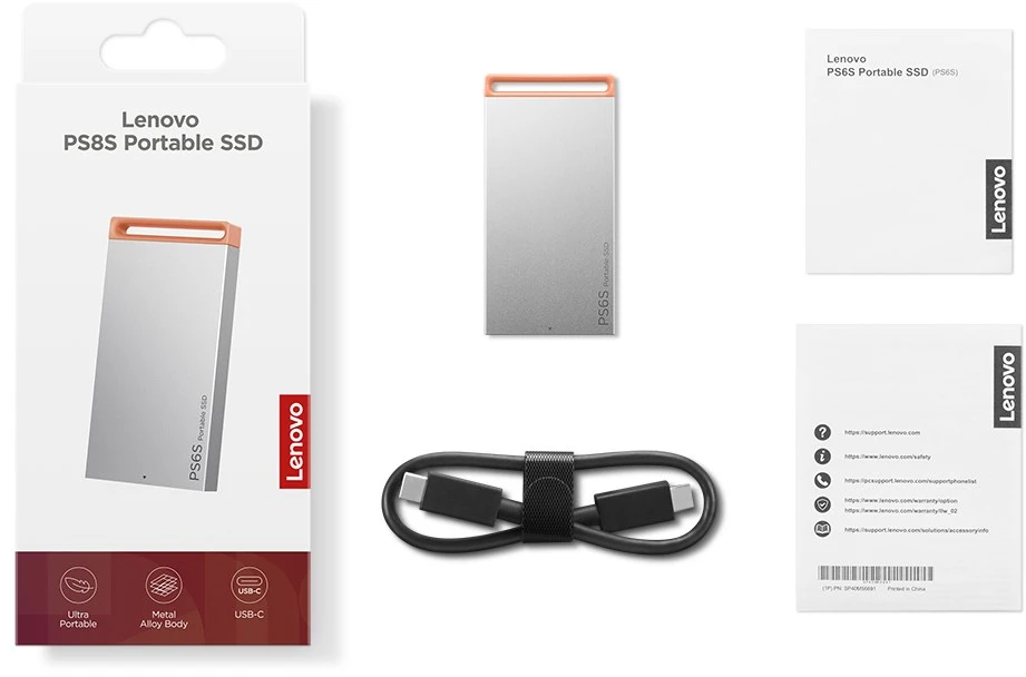 Lenovo 4XB1T88410 išorinis SSD diskas 1 TB USB Type-C 3.2 Gen 2 (3.1 Gen 2) Pilkas