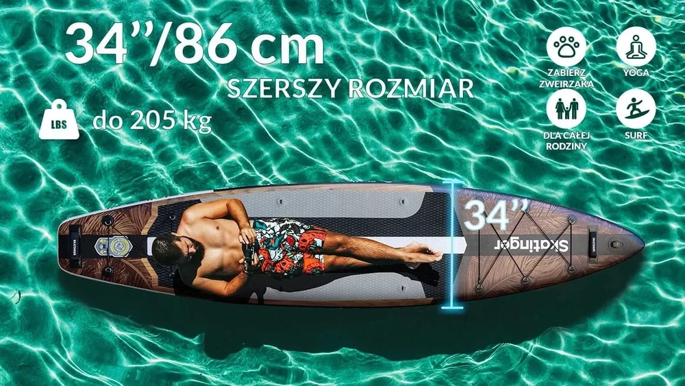 SKATINGER Waverider 380x86x16 turistinė irklentė