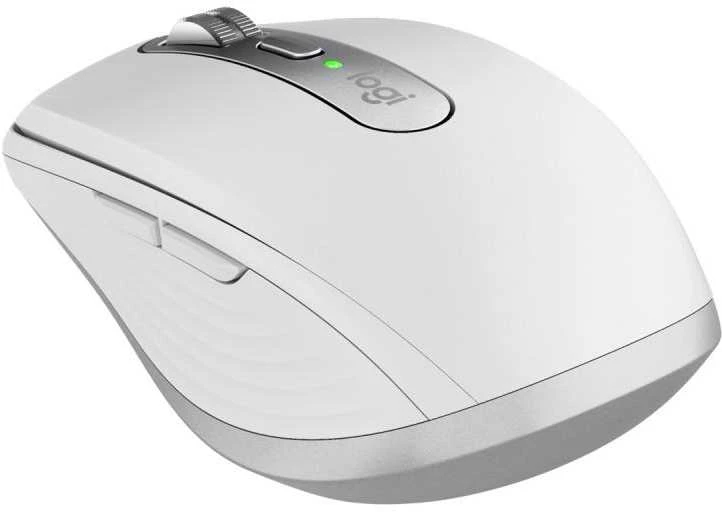 Belaidė pelė Logitech MX Anywhere 3S - RF belaidė + Bluetooth, lazerinis, 8000 DPI, Pale Pilkas (Baltas)